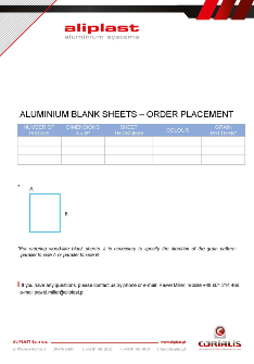  Aluminijumski uslovi - Aliplast porudžbina