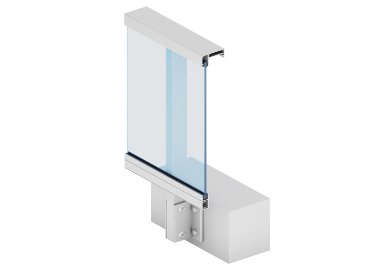 RAILING baluster sa staklenom ispunom, opremljen maskom